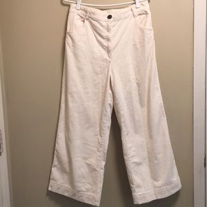 White corduroy pants